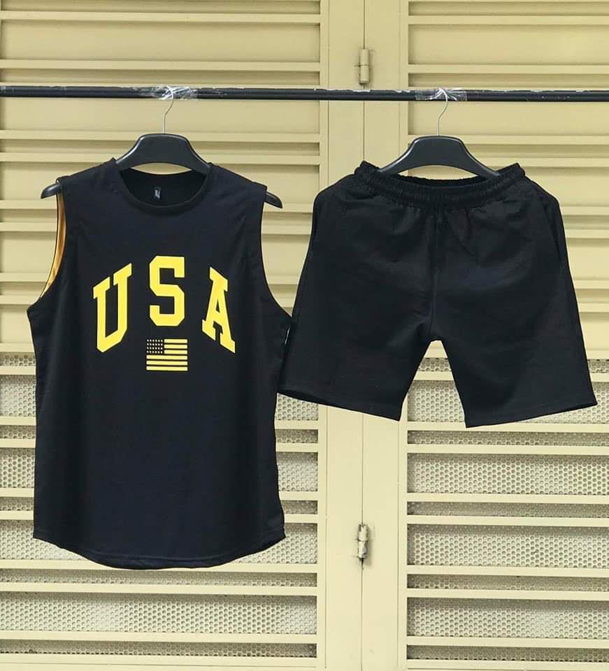 [HCM]Bộ Quần Áo thun nam 3 lỗ vải thun lạnh siêu mát đủ màu