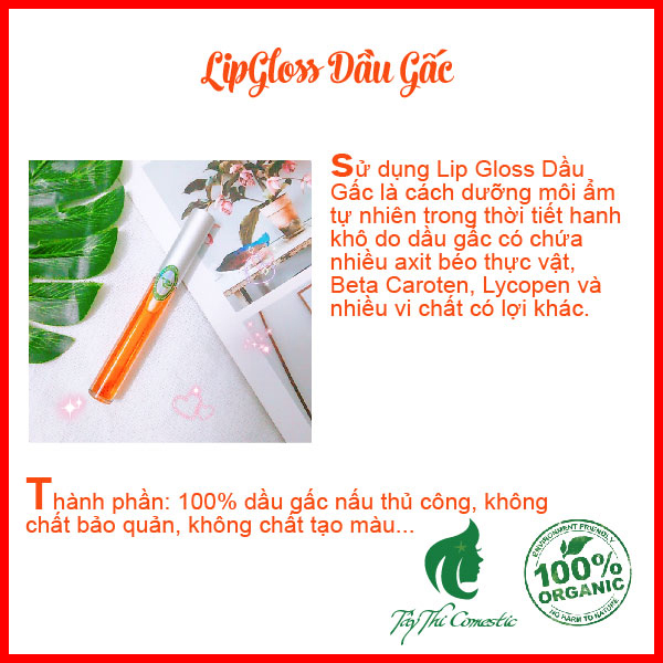Lip Gloss Dầu Gấc Dưỡng Môi