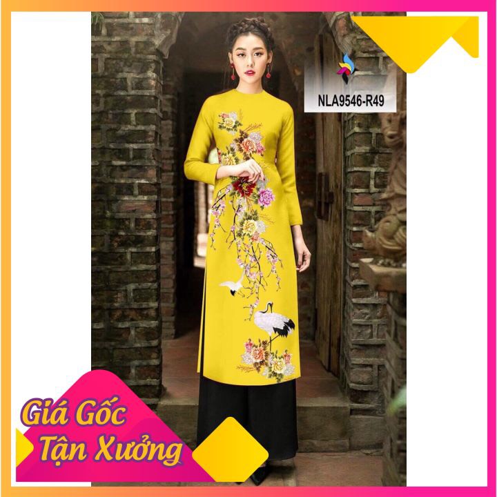 Áo Dài Cách Tân Chất Liệu Lụa Mềm Xẻ Tà Siêu Bền Đẹp