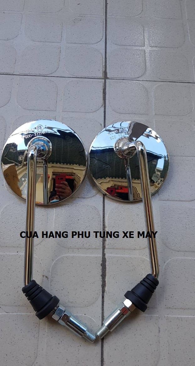 Gương chiếu hậu tròn inox - giá 1 cặp