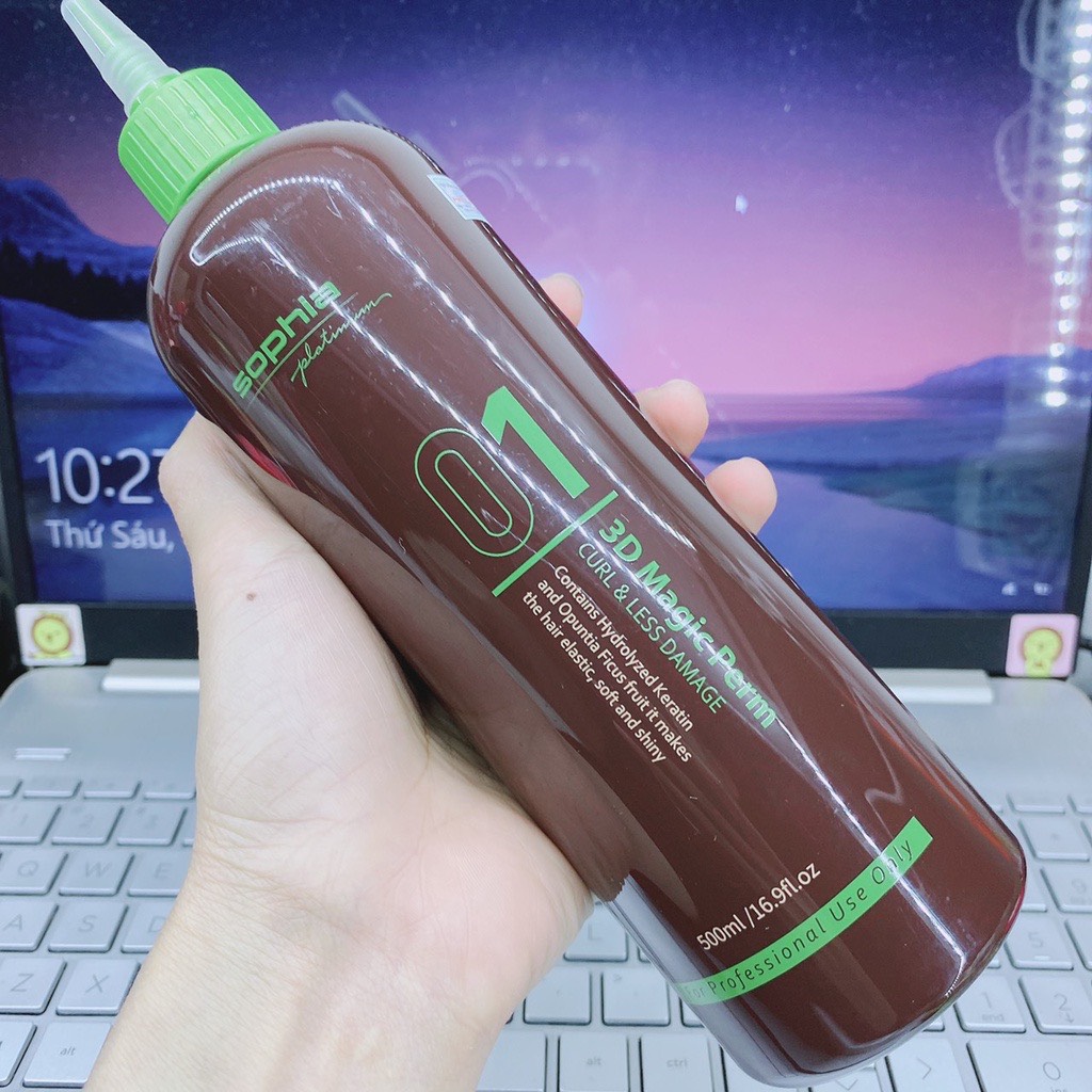 Cặp Thuốc uốn tóc đa năng UỐN THẦN KỲ 3D MAGIC PERM SOPHIA PLATINUM 500ML*2