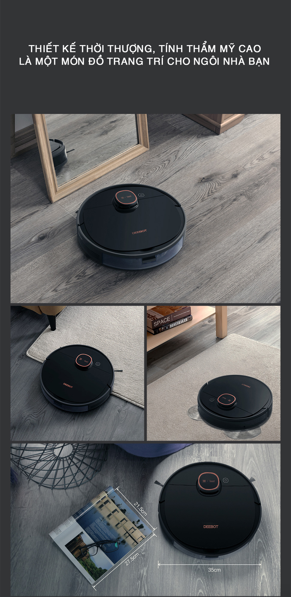Robot hút bụi lau nhà Ecovacs T5 Max