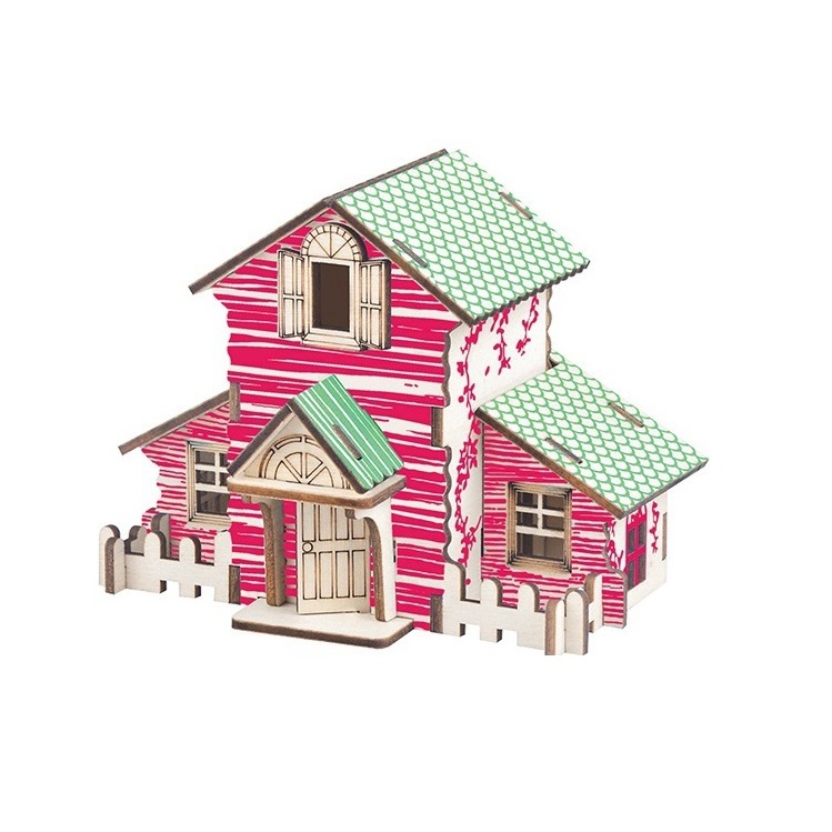 [HCM]Mô hình lắp ráp 3D gỗ - Mini Cottage House cắt laser