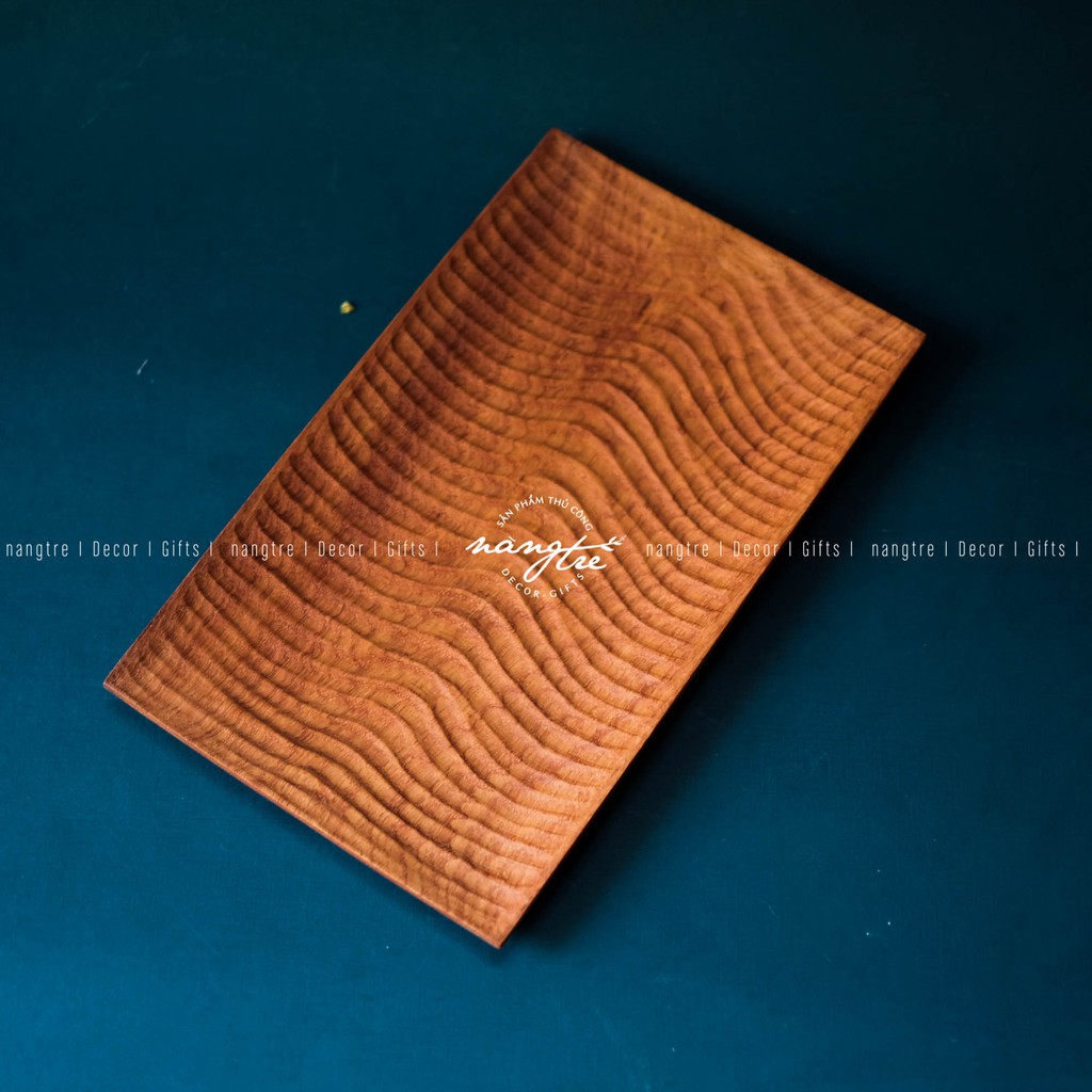 [HCM]Khay chữ nhật bằng gỗ đỏ/ Khay gỗ decor (33X20cm)