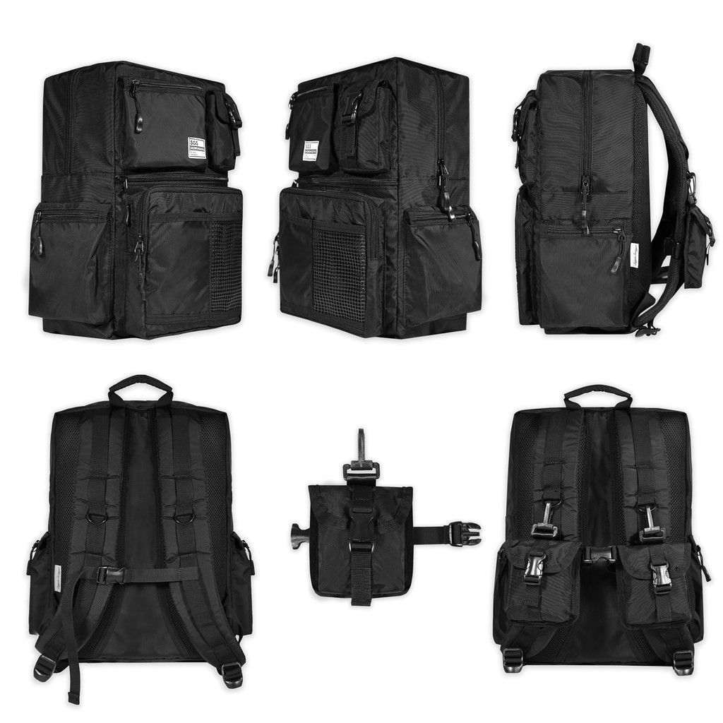 Balo Dynamic SAIGON SWAGGER Backpack Nhiều Ngăn,Phối Lưới Đen,Đa Năng