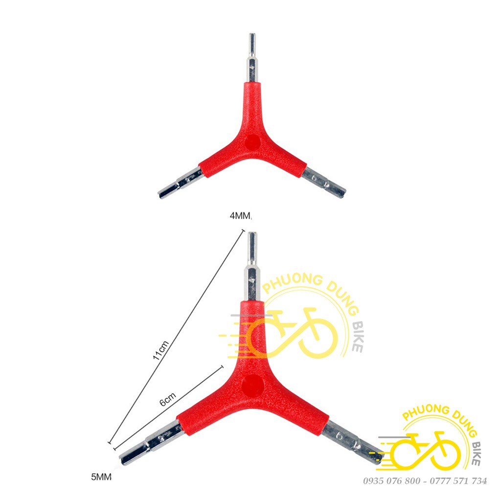Lục giác 3 chấu 4 5 6mm cho xe đạp
