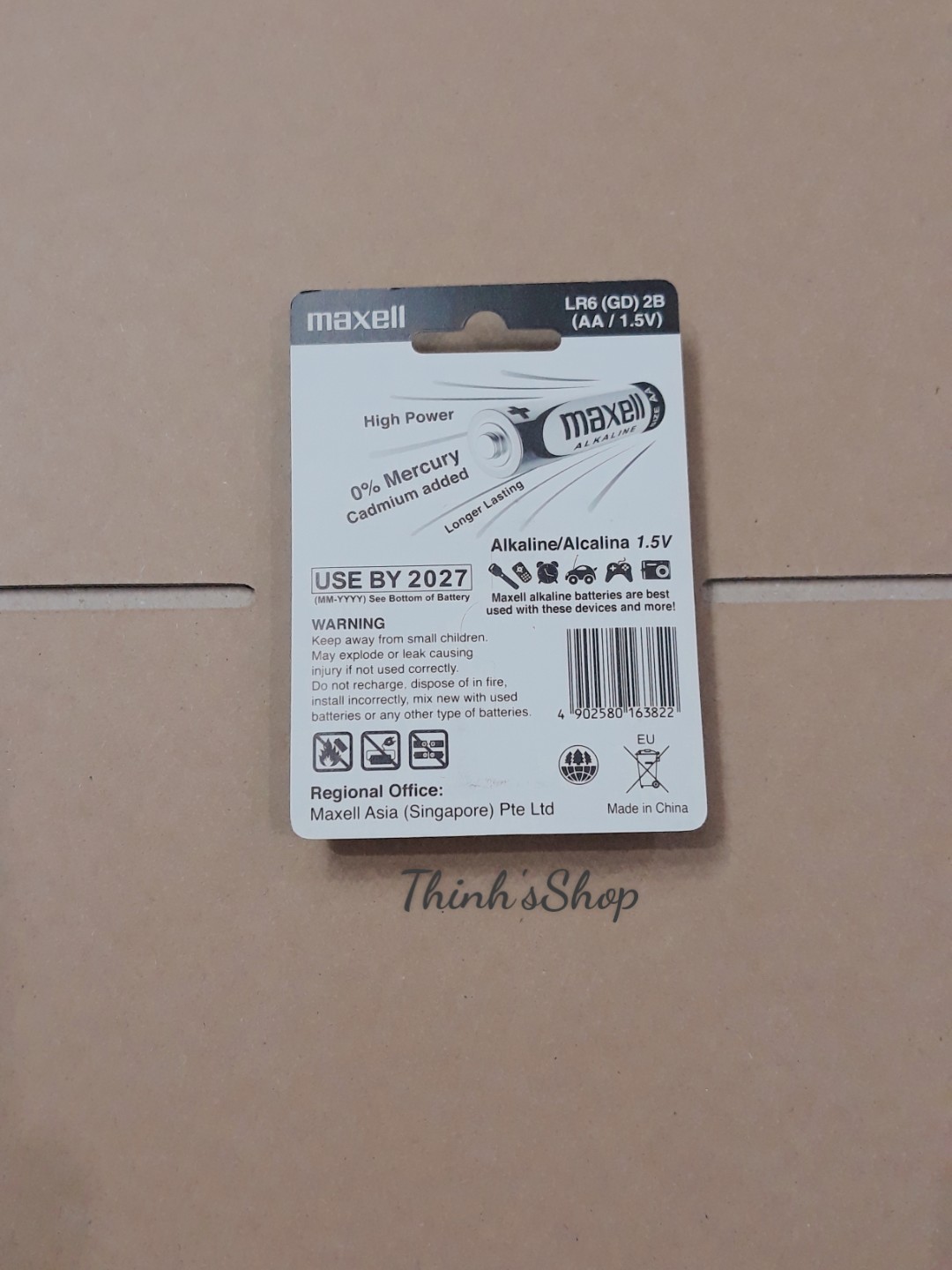 Vỉ 2 viê pin tiểu AA 1.5V Maxell Alkaline chính hãng, dùng cho remote, đồ chơi, đồng hồ