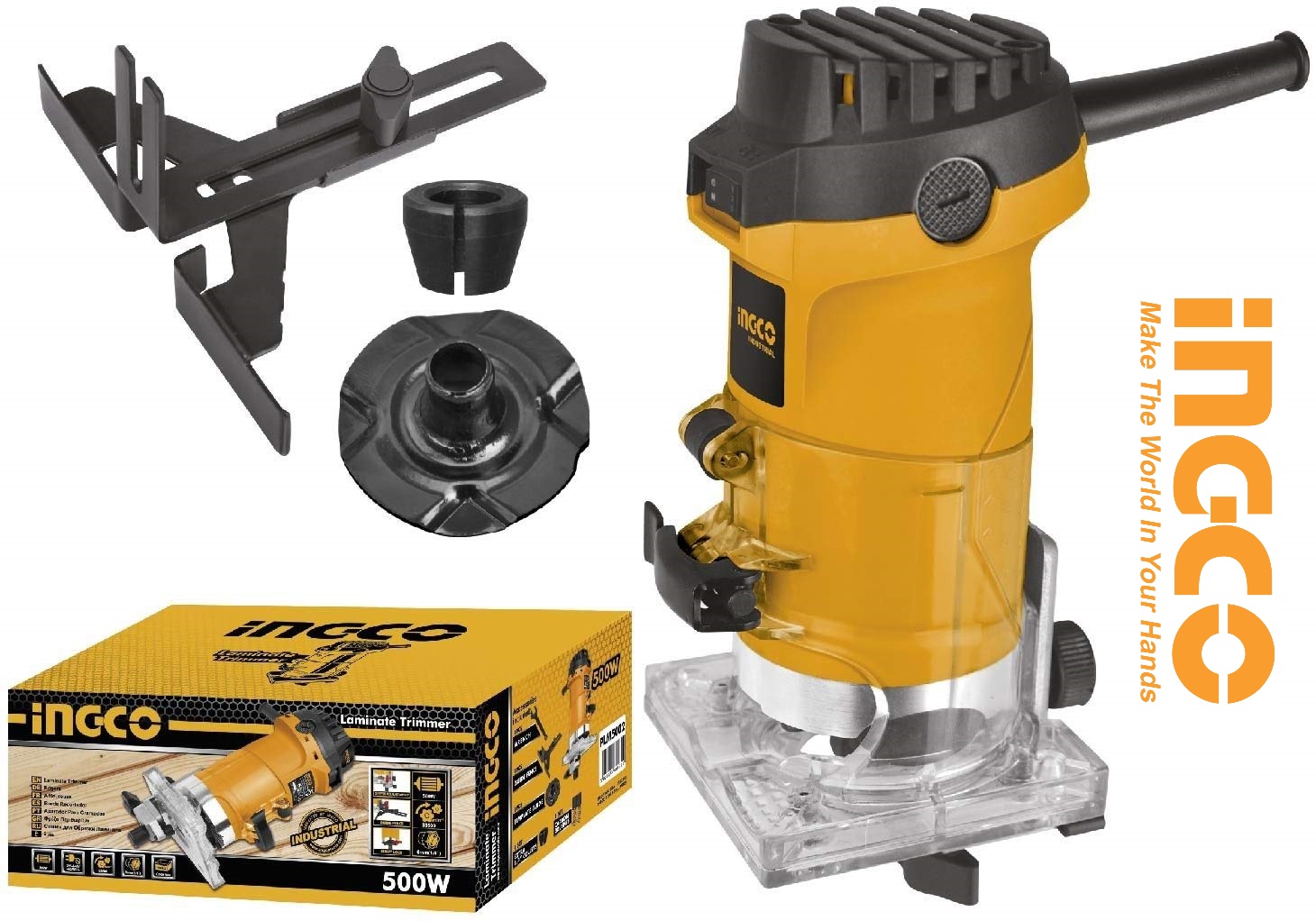 Máy phay gỗ Máy cắt mép 6mm 500W INGCO PLM5002