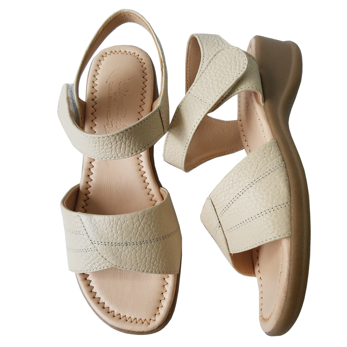Giày Sandal Nữ Da Bò Thật BIGGBEN Cao 3 Phân SDNB69