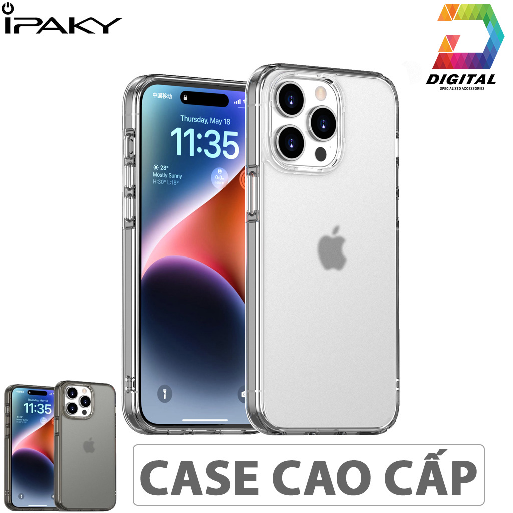 Ốp Lưng iPhone Viền Silicon Chống Va Đập Cao Cấp Chính Hãng iPAKY Bản 2026