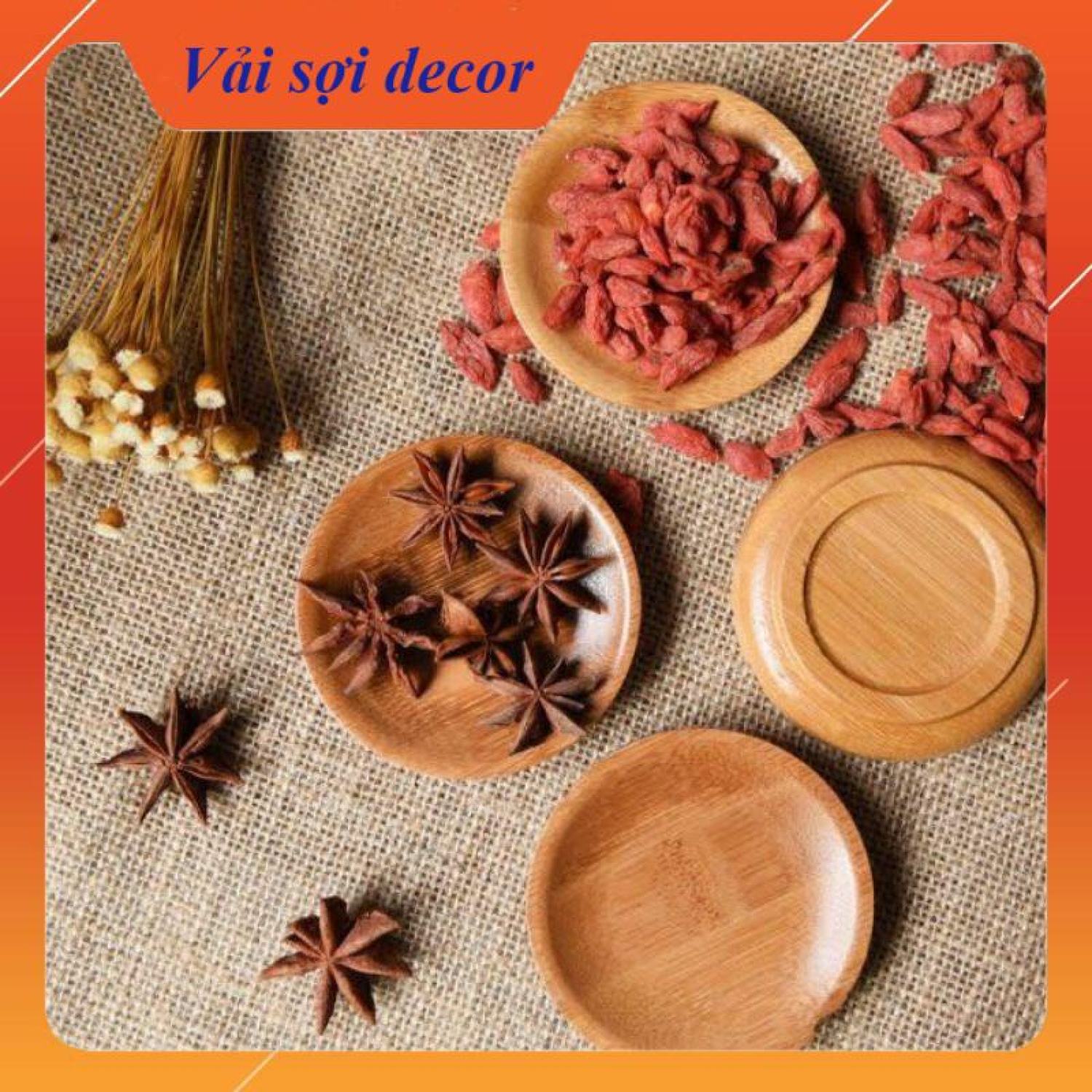 Vải bố canvas đay decor vintage (khổ 80 cm - >cuộn 50m liền)