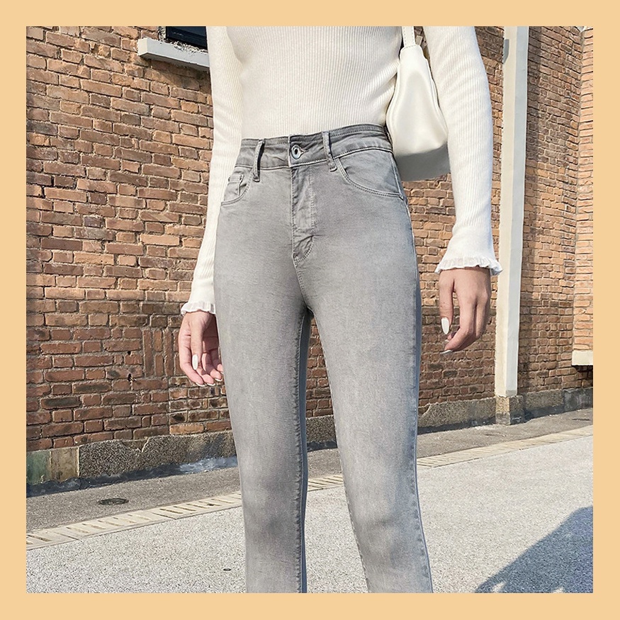 Quần legging jean giấy undercool cạp cao co giãn ôm body