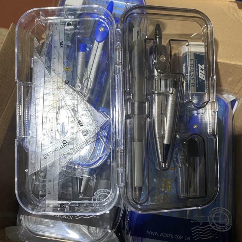 Hộp Compa, Eke, Bút chì 8 Món 2 Tầng 8728 _TGVPP
