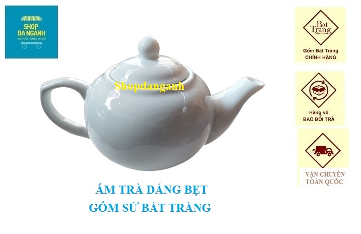 Ấm pha trà Bát Tràng, loại nhỏ 300 ml