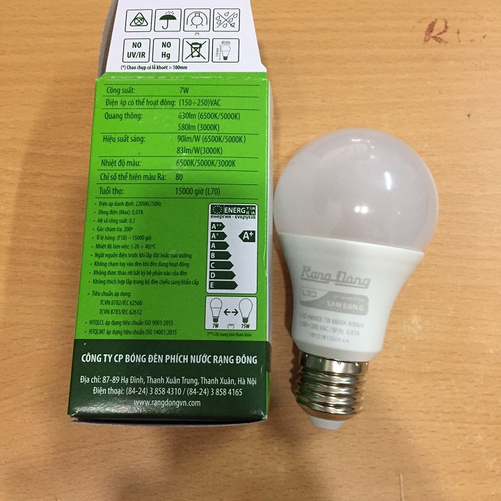 [HCM]BÓNG ĐÈN LED BÚP RẠNG ĐÔNG 7W - CHIP KOREA