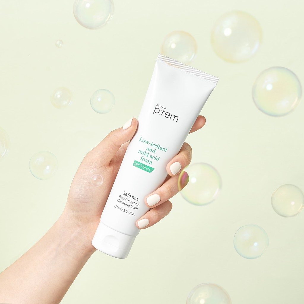 Sữa rửa mặt Make p:rem Safe me. Relief Moisture Cleansing Foam 150ml