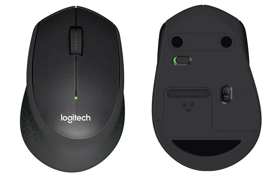 Chuột không dây Yên lặng Logitech M331 Silent Plus - Kết nối cổng USB - Bảo hành 12 tháng