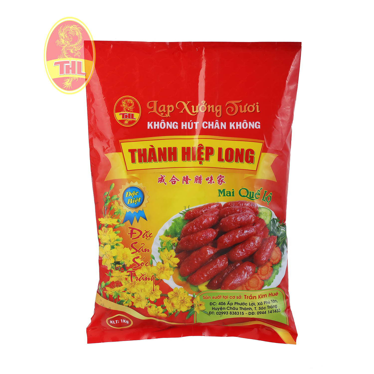 Lạp Xưởng Tươi Mai Quế Lộ Sóc Trăng - Thành Hiệp Long - Túi 1kg