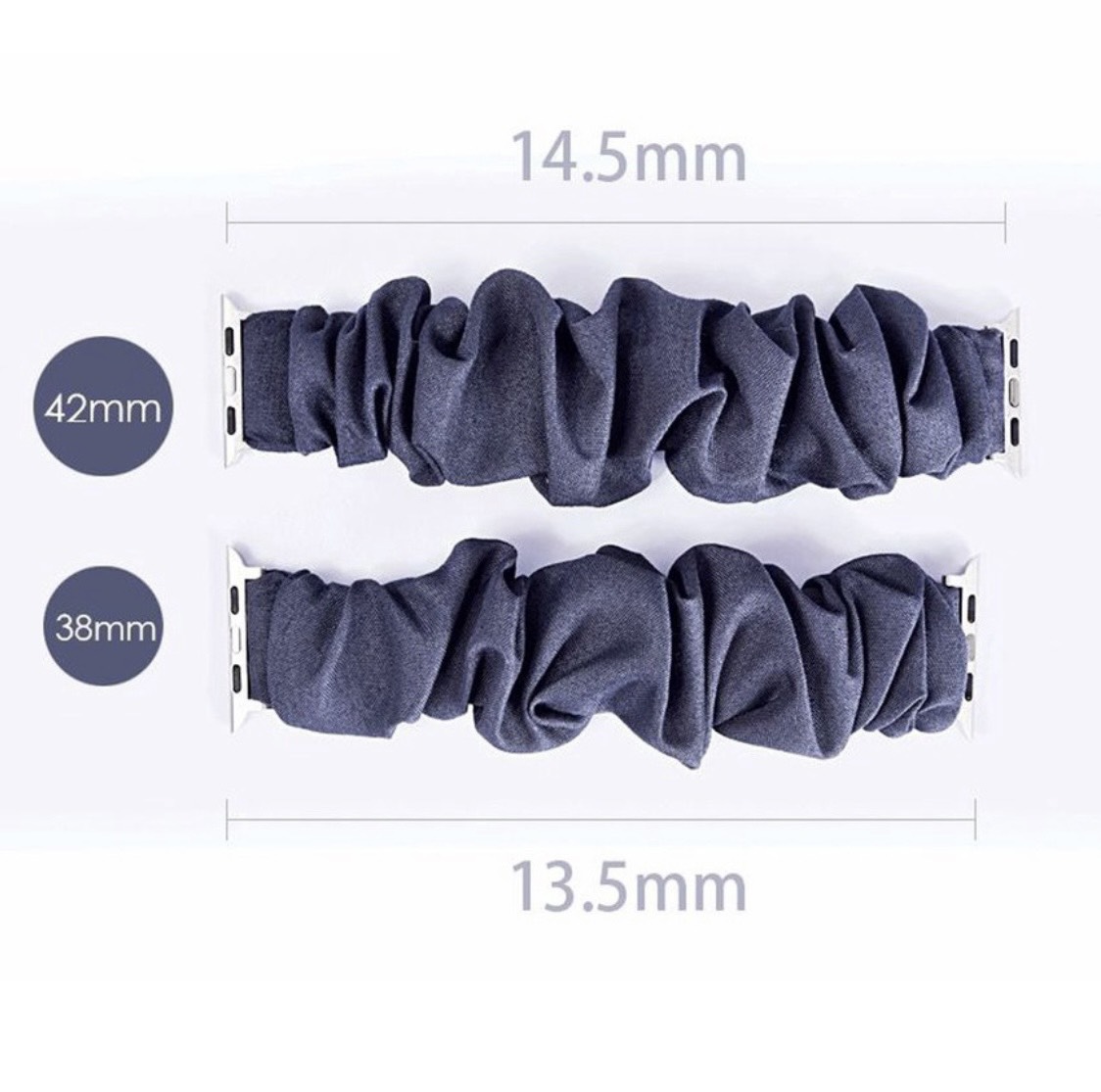 Combo Dây đồng hồ apple watch + Scrunchies lụa satin cao cấp màu đỏ đô