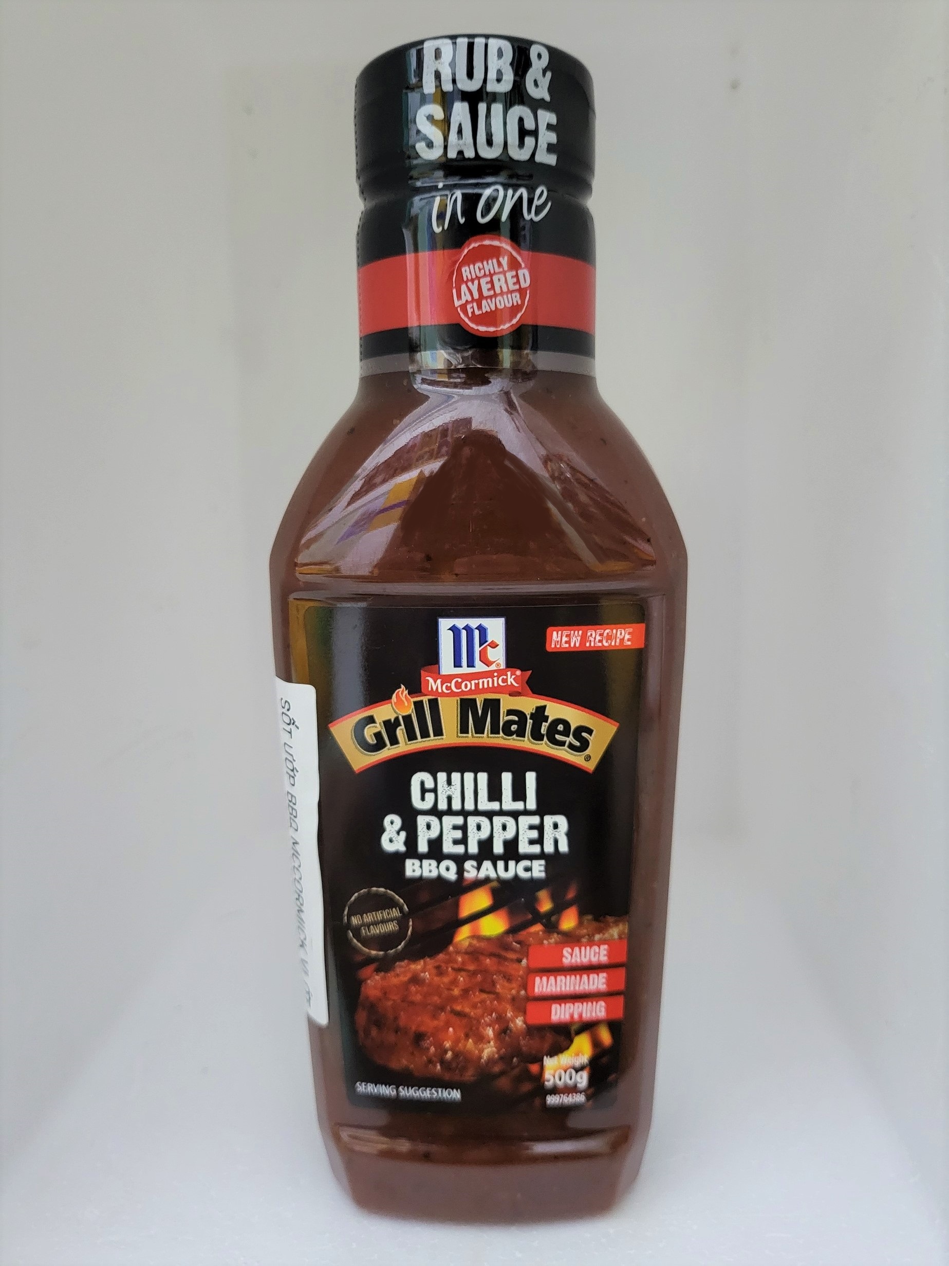 [Chai 500g - CHILLI & PEPPER] XỐT CHẤM ƯỚP ĐỒ NƯỚNG VỊ ỚT [Thailand] MCCORMICK BBQ Chilli & Pepper Sauce (halal)