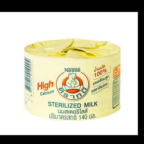 Lẻ 1 lon sữa gấu Nestle high calcium Thái Lan 140ml