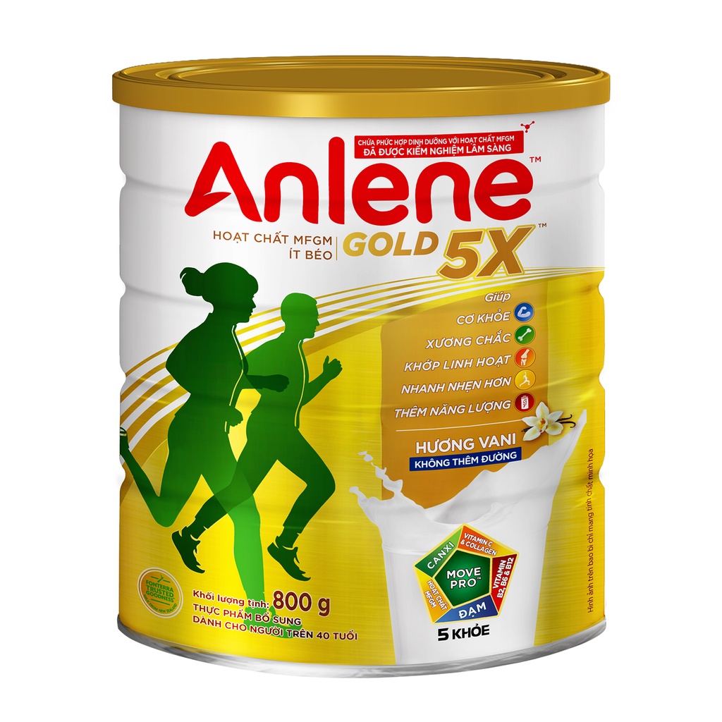 Sữa bột Anlene Gold  trên 40 tuồi 800g/1.2kg Mới