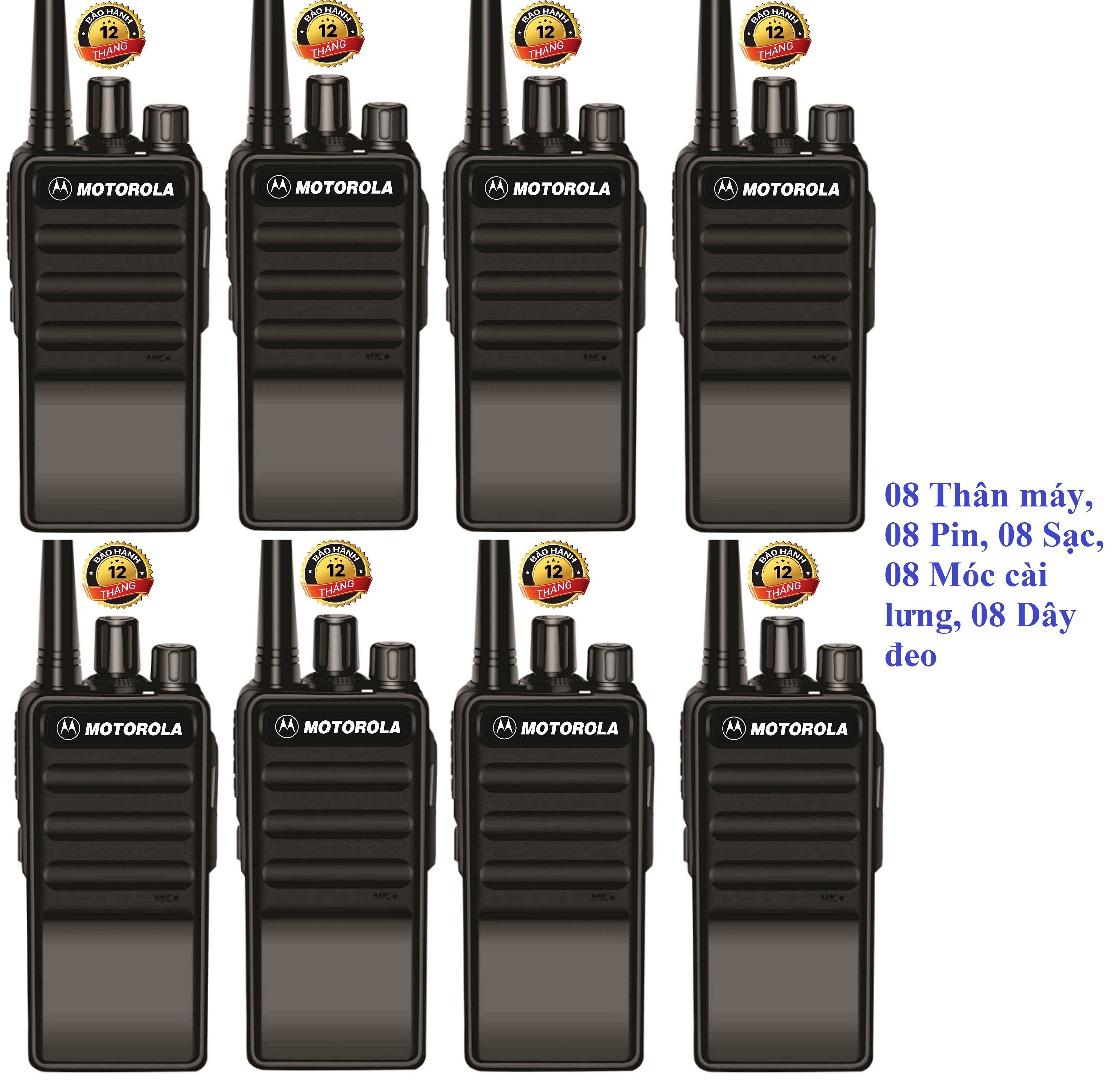 Bộ 8 Bộ đàm Motorola GP850 (Giá rẻ, bổ sung cổng hỗ trợ sạc Micro USB).