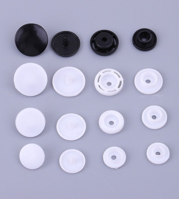 Combo 50 bộ cúc bấm nhựa 4 chi tiết nhiều kích cỡ 10mm, 12mm, 14mm