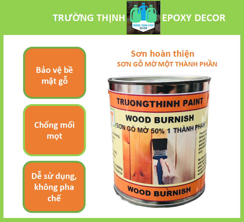 Sơn Gỗ Mờ 1 Thành Phần 1kg - Trường Thịnh Sài Gòn