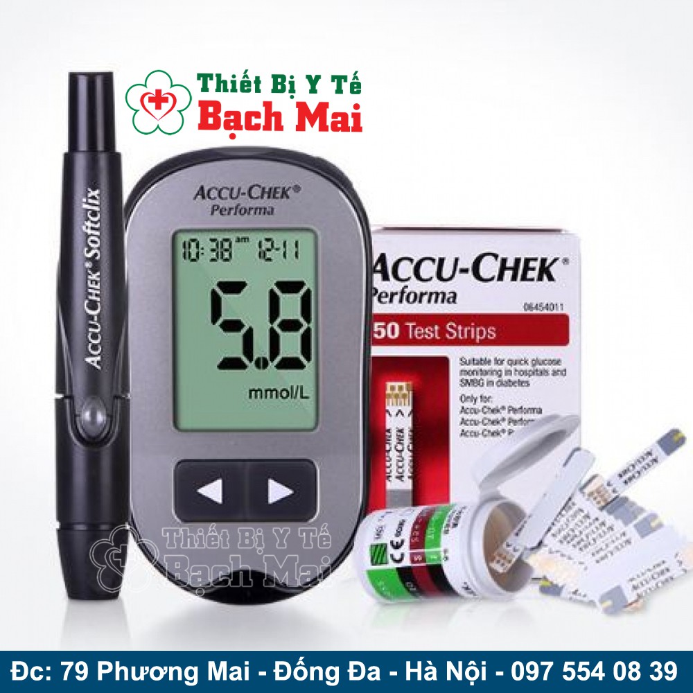 Máy Đo Đường Huyết Accu Check Performa [ Tặng 50 Kim + 10 Que Thử ]