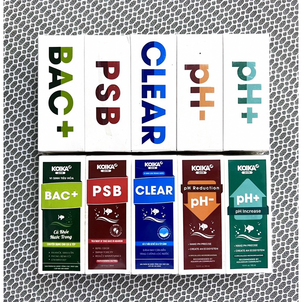 Combo Vi Sinh Hồ Cá Koika Chai 30ml - Vi Sinh Cho Bể Cá