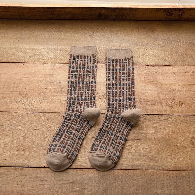 Tất vintage tone nâu