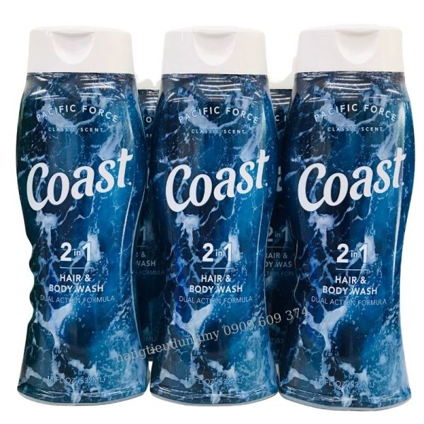 Sữa tắm gội 2in1 cho nam COAST Classic Scent Hair & Body 532ml nhập khẩu