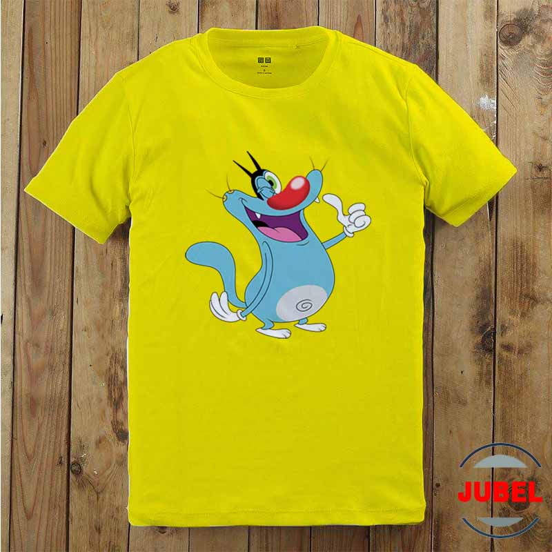 [HCM]Áo thun Unisex - mèo Oggy cute