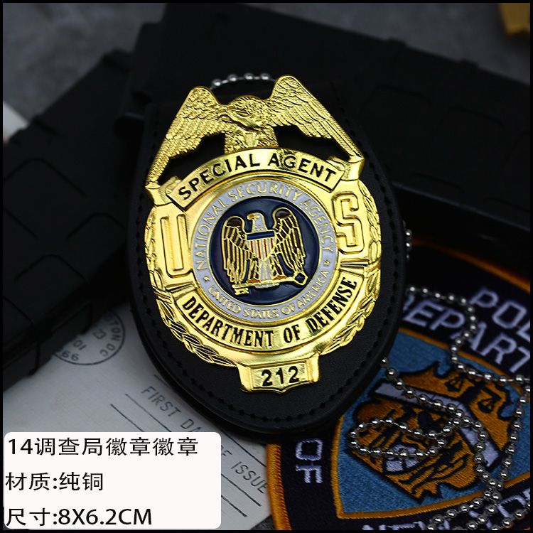 Huy hiệu kim loại kích thước lớn của mỹ, ví da, bao da, huy hiệu, huy hiệu ngực, lá chắn, huy hiệu thắt lưng, huy hiệu mũ lớn, huy chương đồng nguyên chất