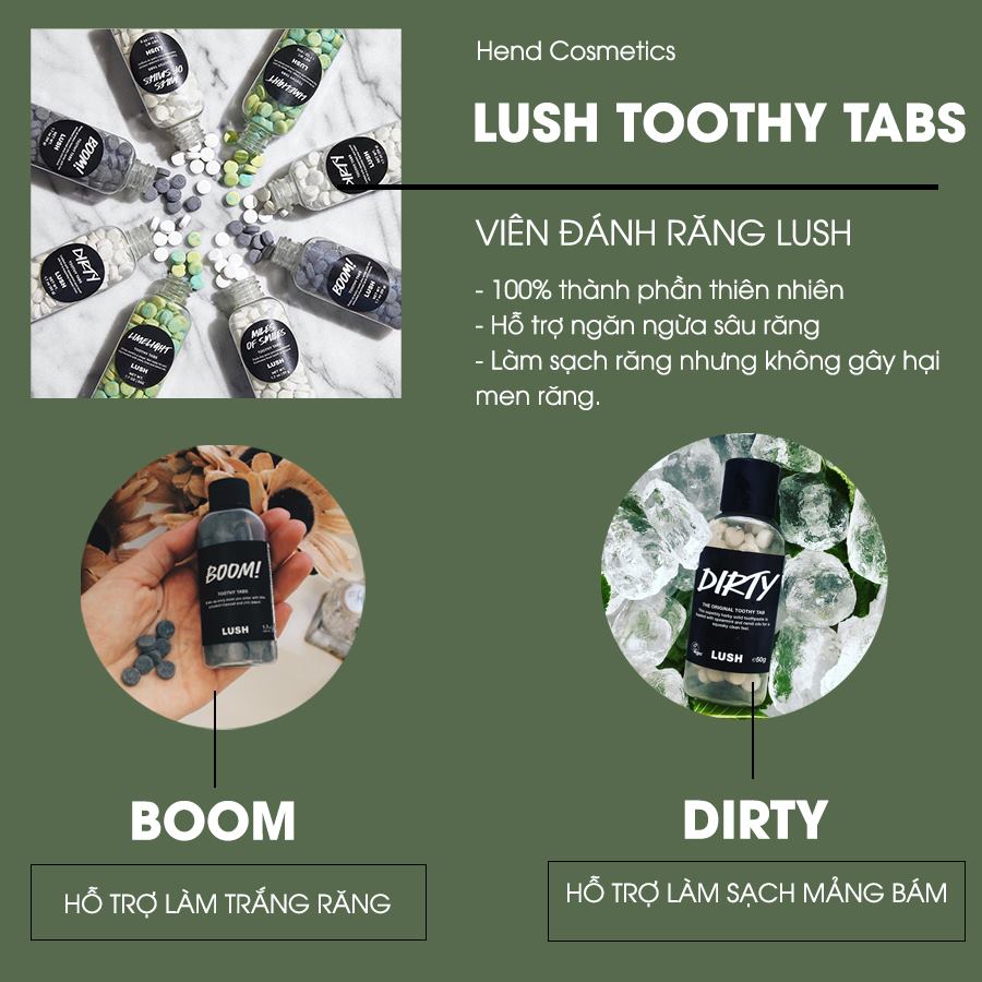 Viên đánh trắng răng Lush - Boom Toothy Tabs