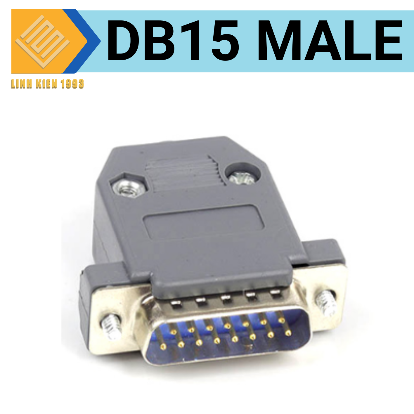 Đầu db15 cái có vỏ 2 hàng chân