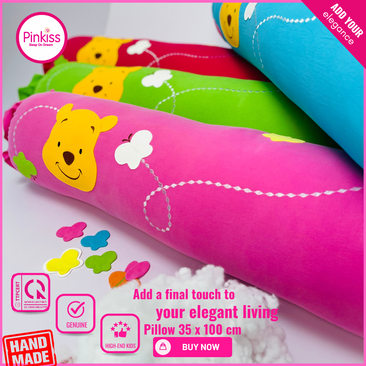 Gối ôm PINKISS kích thước 35x100cm