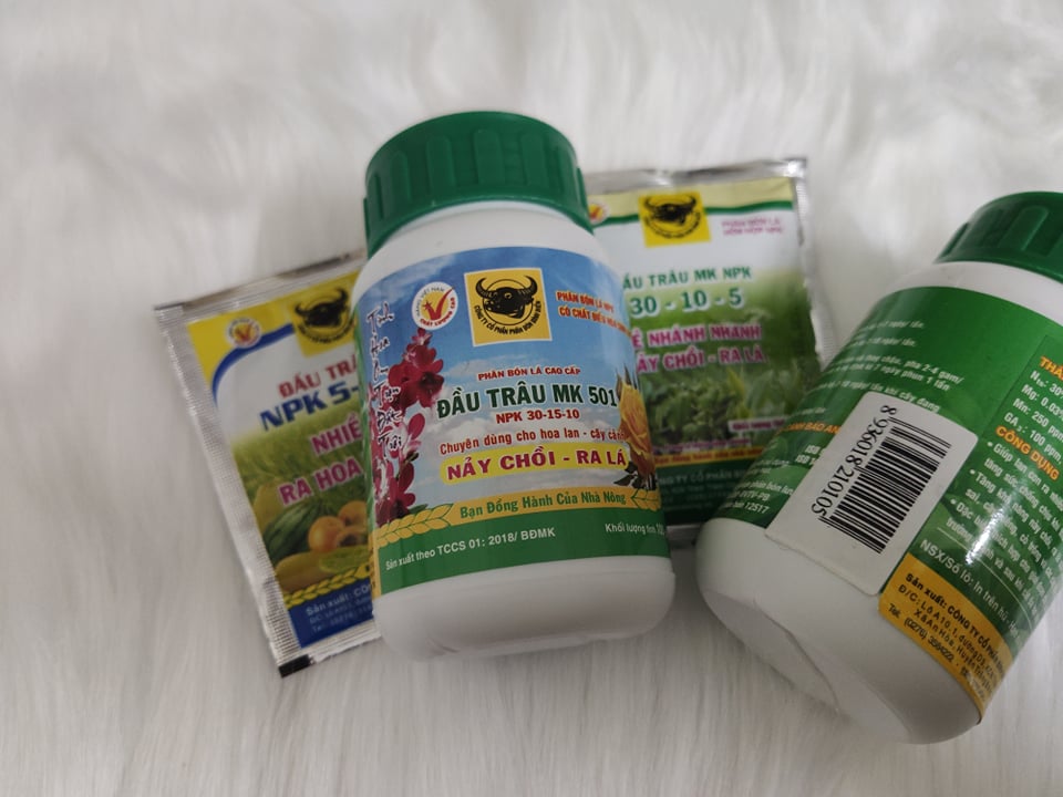 pHÂN BÓN lá đâu trâu 501 hủ 100g (npk)