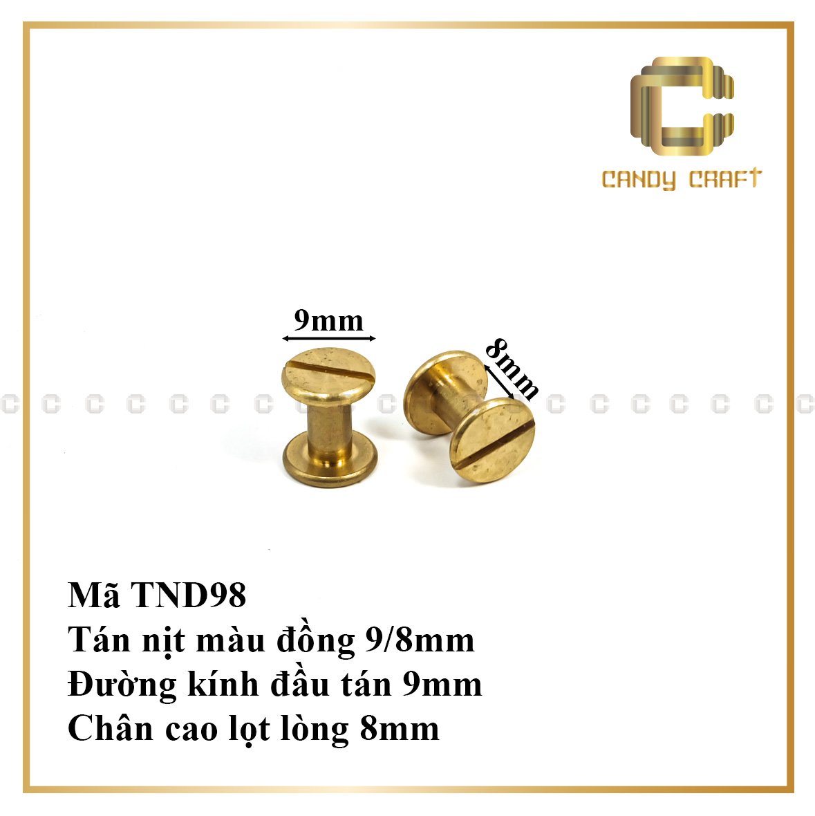 Tán nịt (tán vặn ốc) - phụ kiện làm túi xách