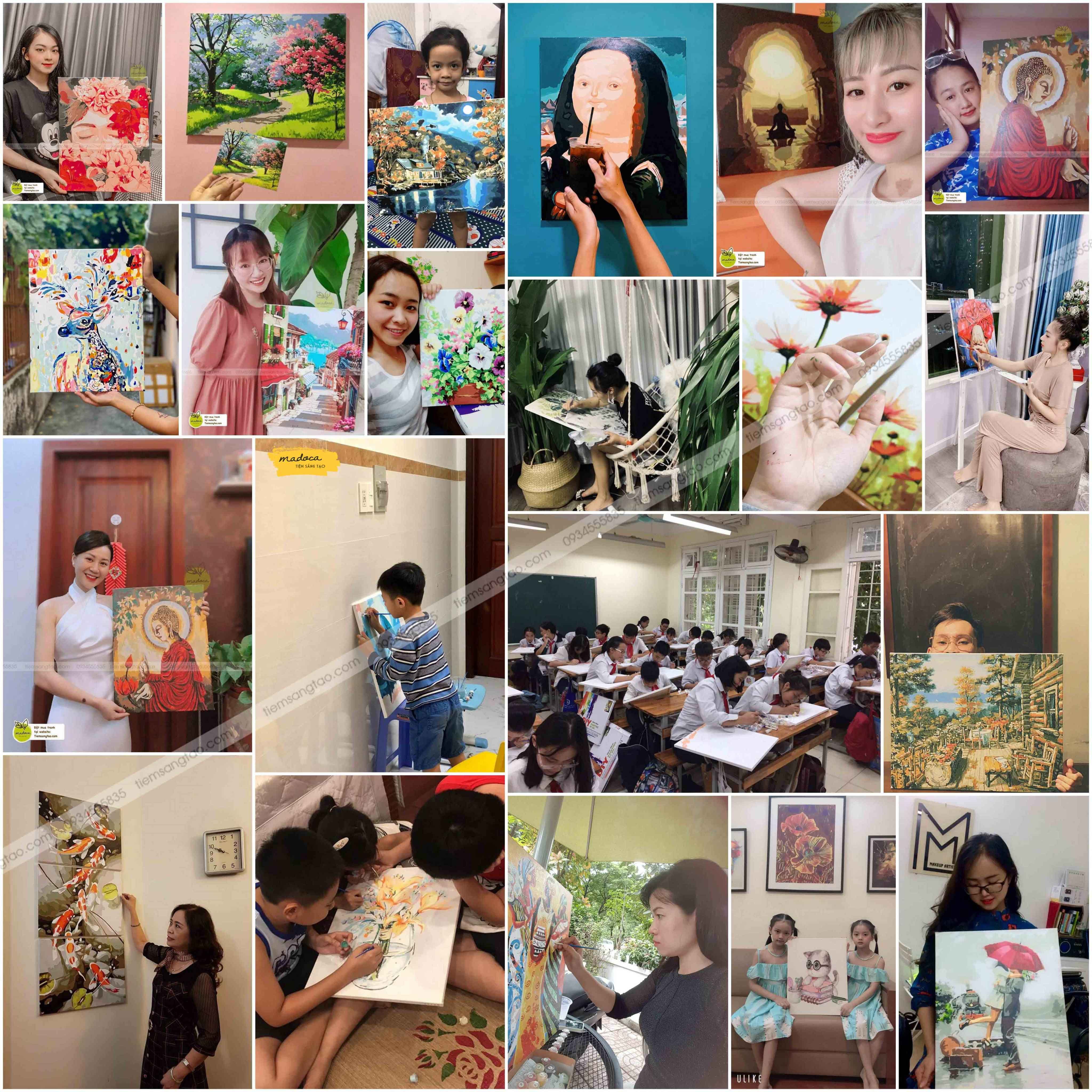 TRANH TÔ MÀU THEO SỐ CÔ BÉ TÓC RỐI