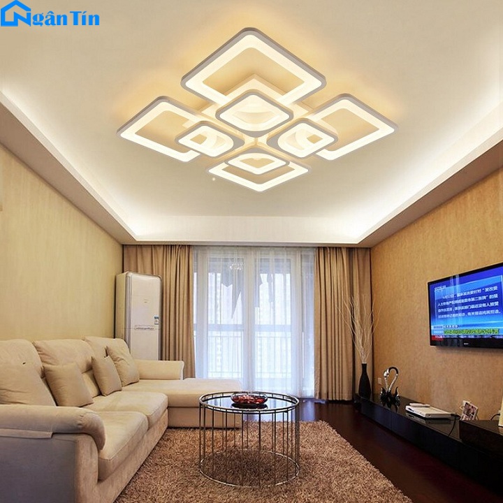 Đèn Mâm LED Ốp Trần Hiện Đại Trang Trí Phòng Khách Led 3 Chế Độ Màu MO904 Ngân Tín