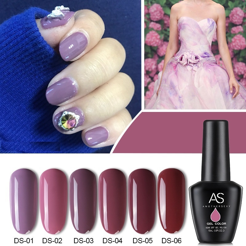 Sơn gel as - màu tím đậm mã ds