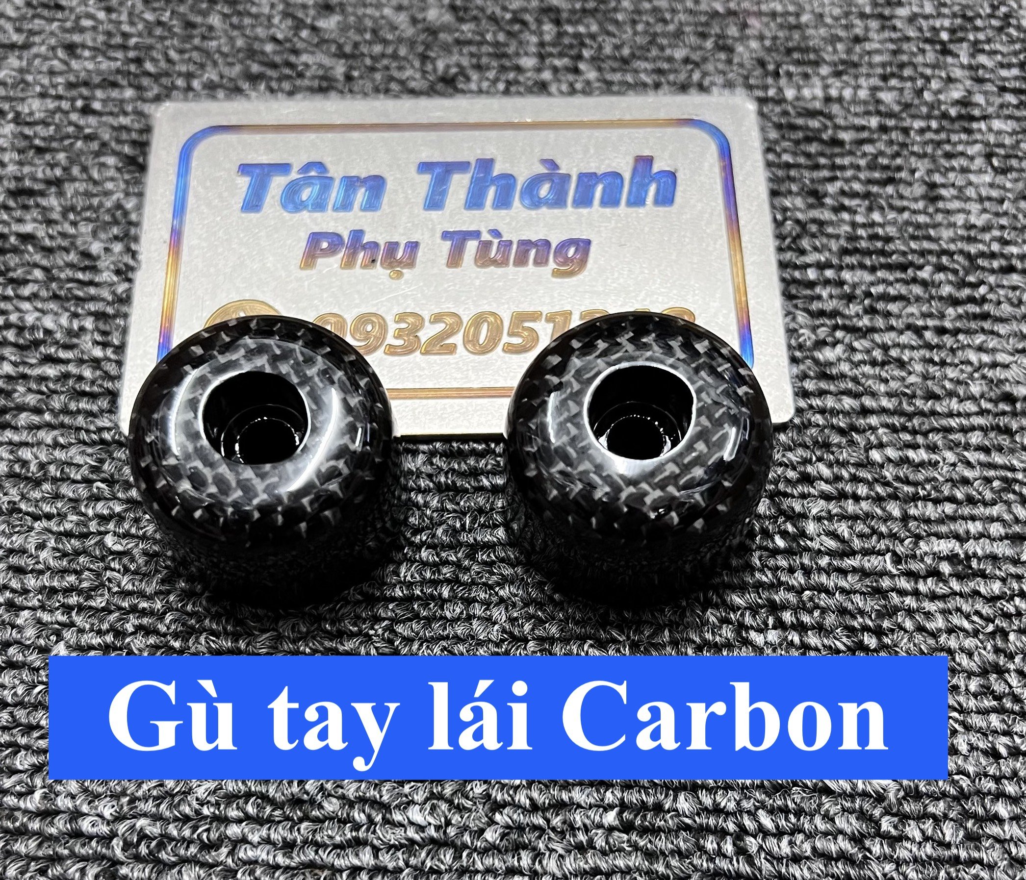 Gù Tay lái Carbon màu đen-1 cặp