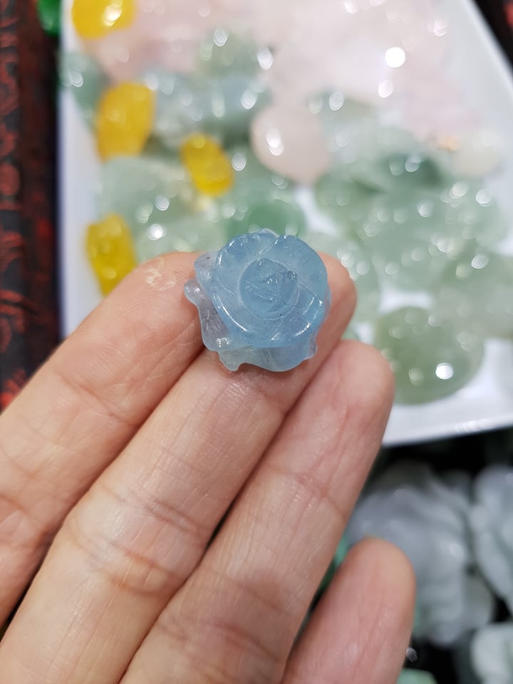 Hoa Mẫu Đơn Đá Aquamarine