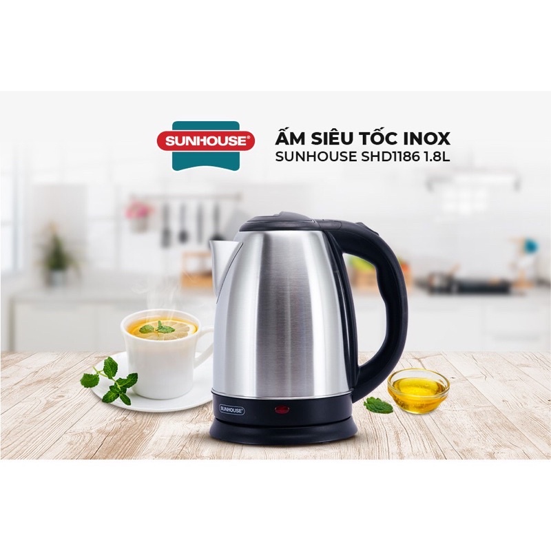 Ấm Siêu Tốc Inox - Bình Đun Siêu Tốc 1.8L