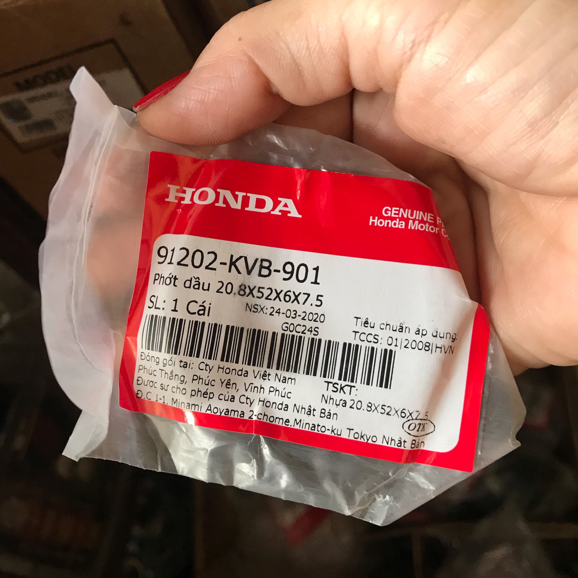 Phốt Dên các dòng xe Airblade 110/ Vision/ Click110 hãng