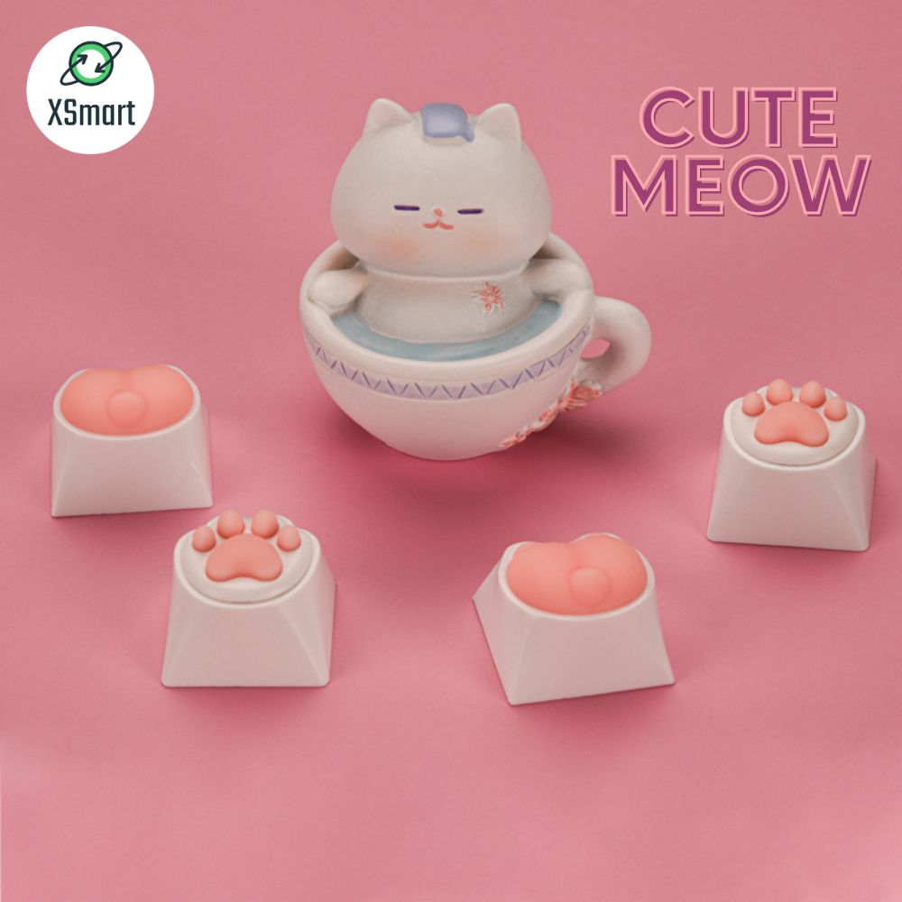 Keycap Lẻ Siêu Dễ Thương CUTE Cao Cấp Phủ Silicon Full Box Custom