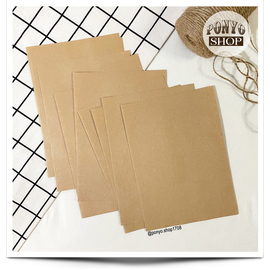 10 tờ giấy kraft thường (80gsm) khổ A5 làm thủ công