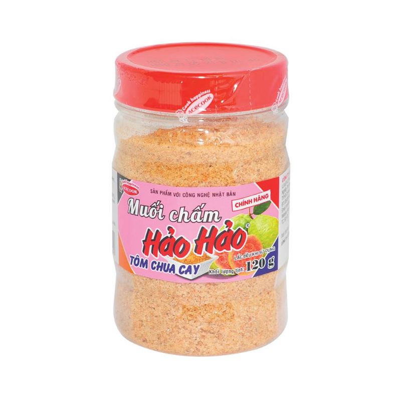 Muối chấm Hảo Hảo Acecook lọ 120g, bột canh vị tôm chua cay